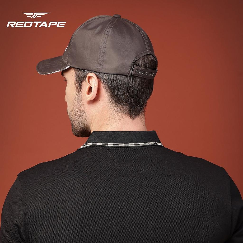 Unisex Dark Grey Solid Polyester Baseball Cap with Adjustable Strap — photo 6