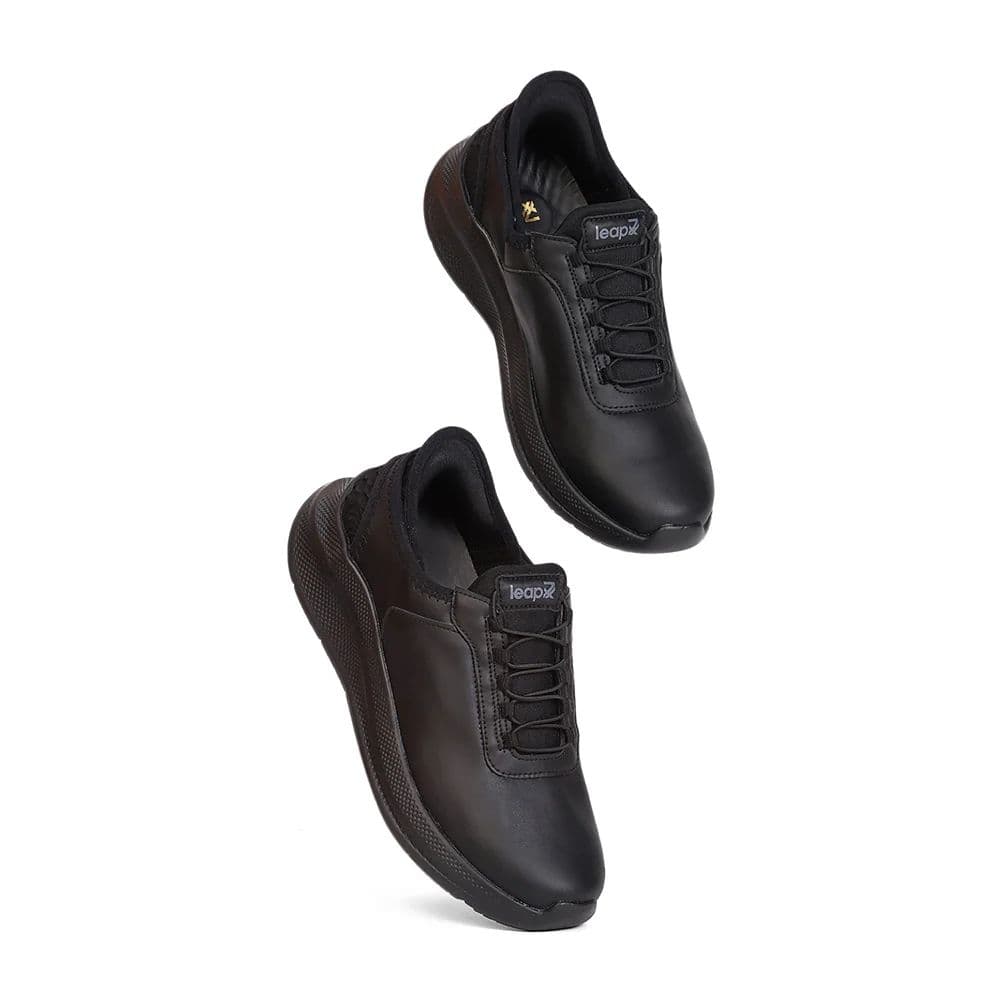 Leap7X EAZYSCHL-1 Kids' Black School Shoes - SCHOOL EASYGO with Memory Foam Comfort — photo 7