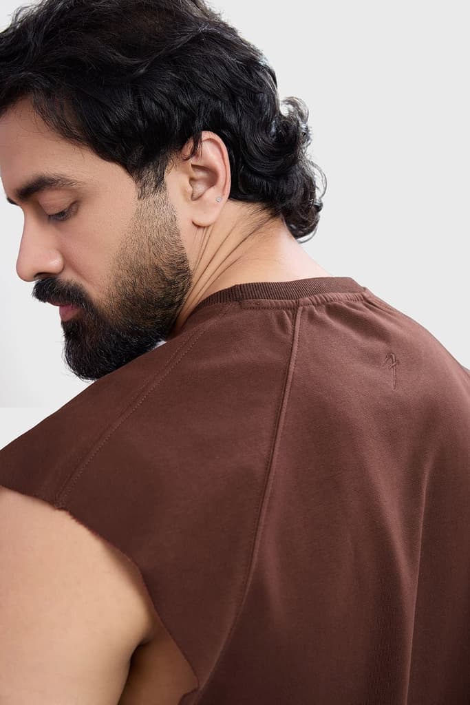 Shell Raw Capsleeves Tank Brown — photo 5