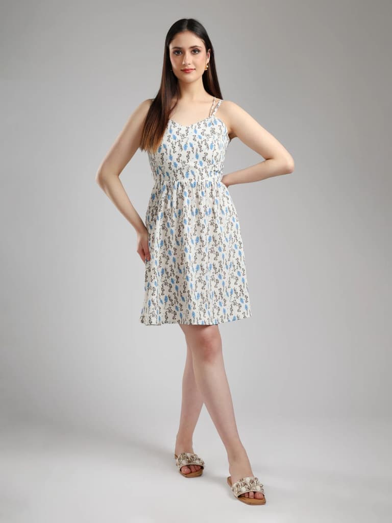 Elya Flare Dress- Printed