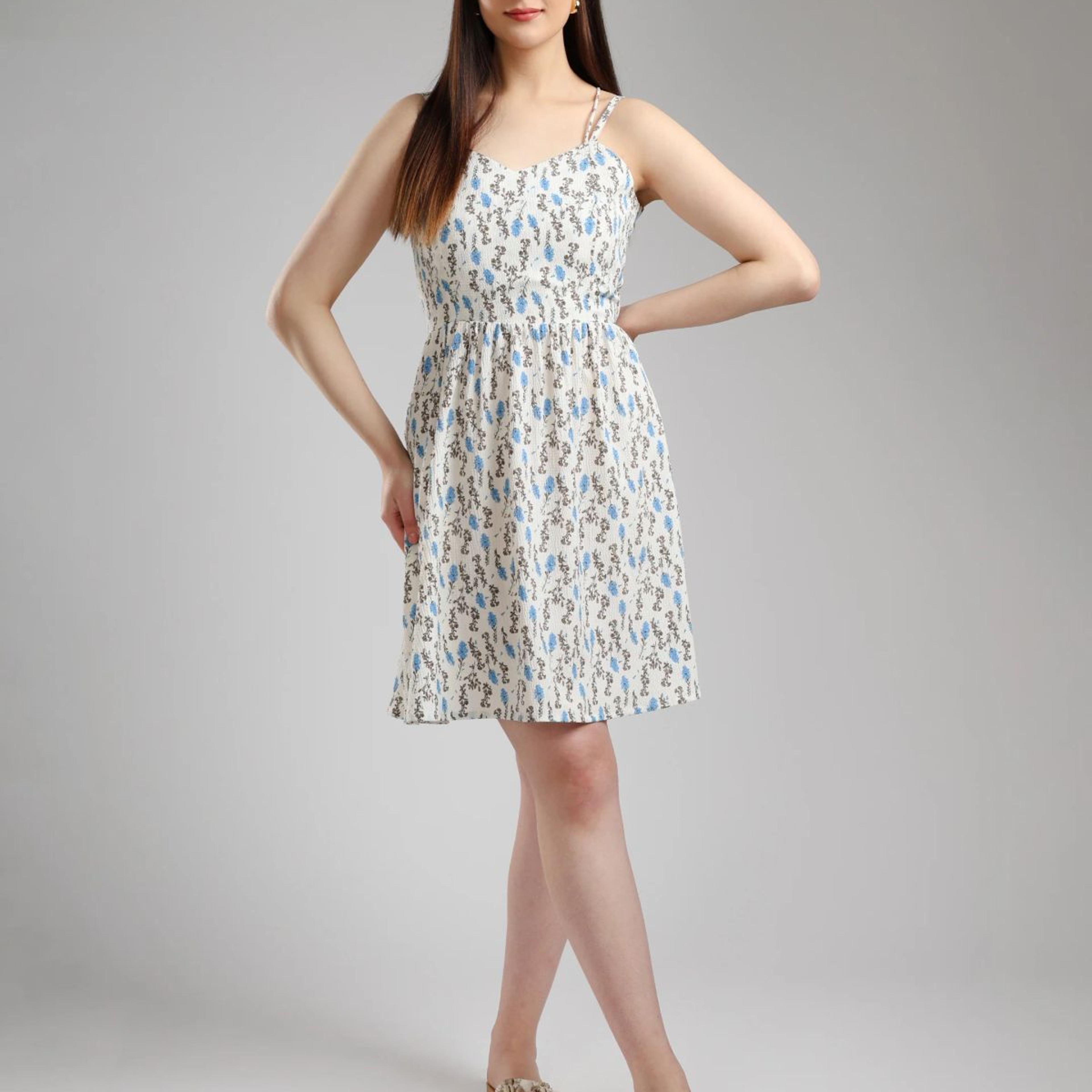 Elya Flare Dress- Printed