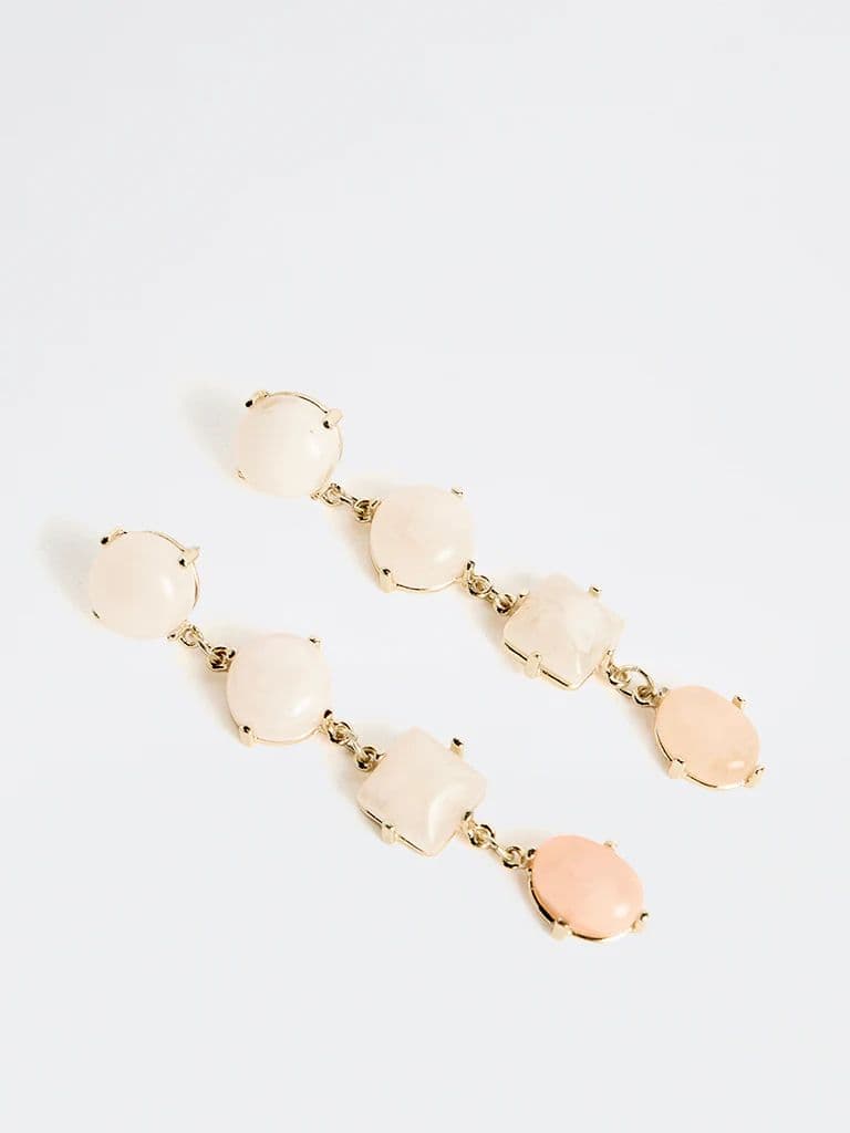 Westside Accessories Light Pink Statement Dangler Earrings — photo 2