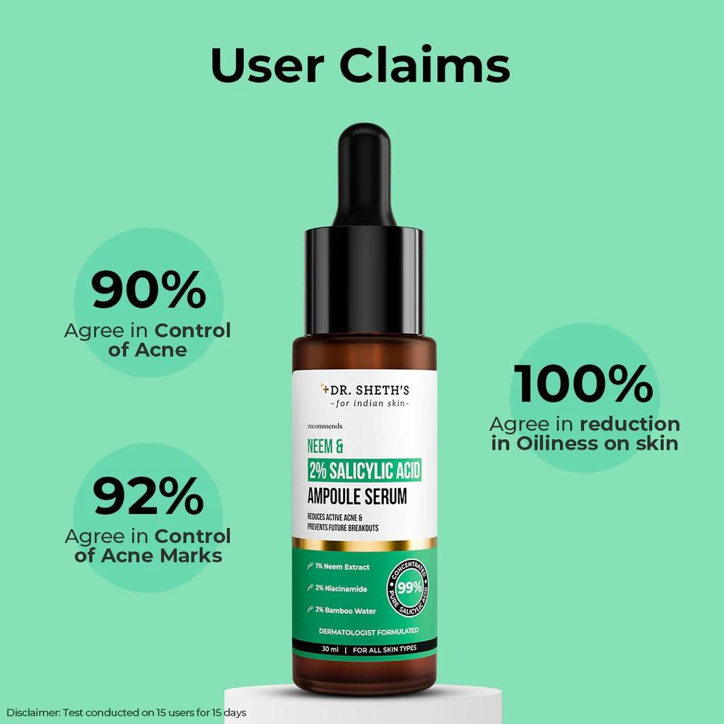 Neem & 2% Salicylic Acid Ampoule Serum - 30ml