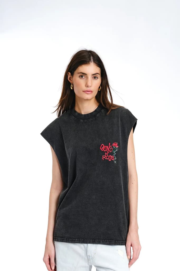 Black Guns N Roses Oversized Tank