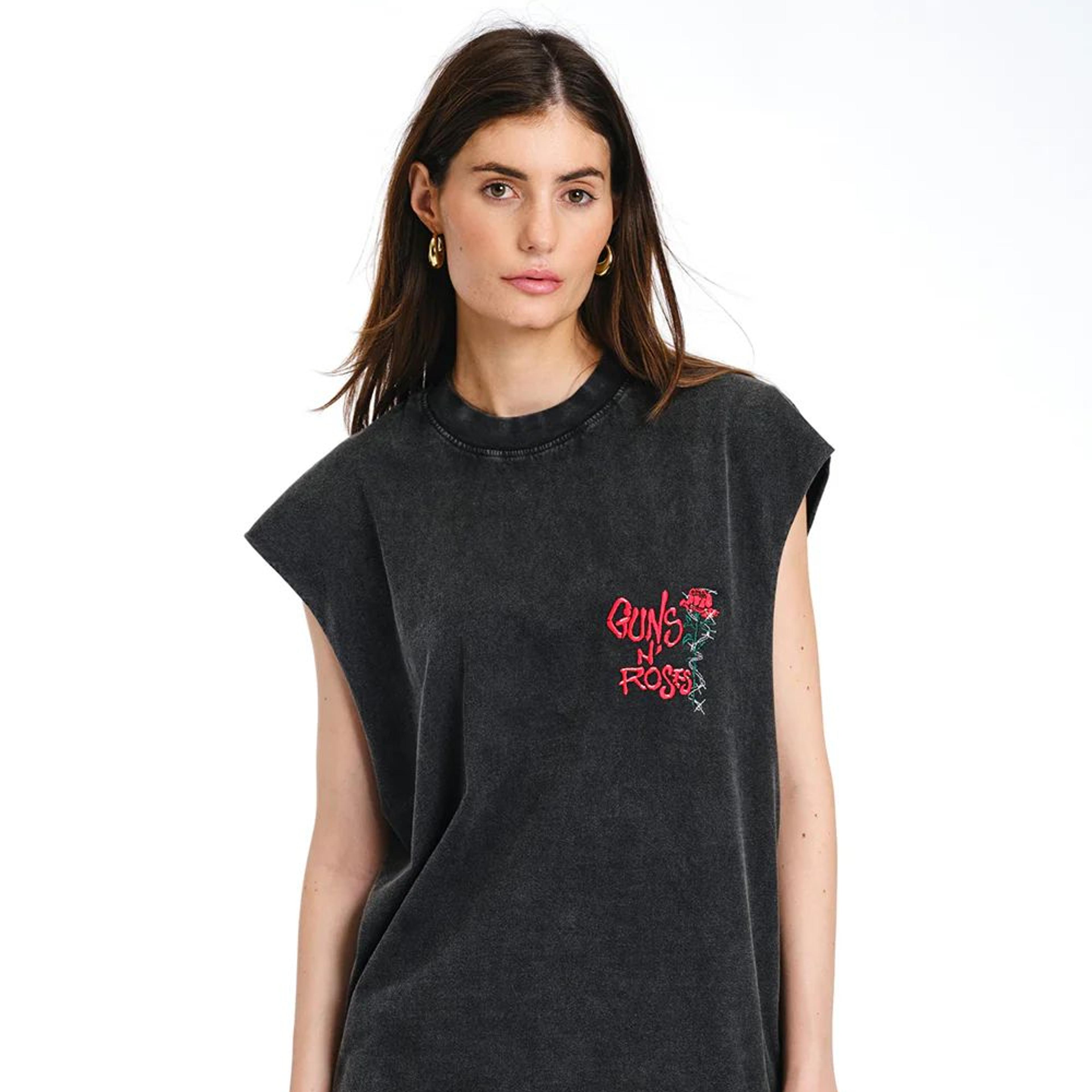 Black Guns N Roses Oversized Tank