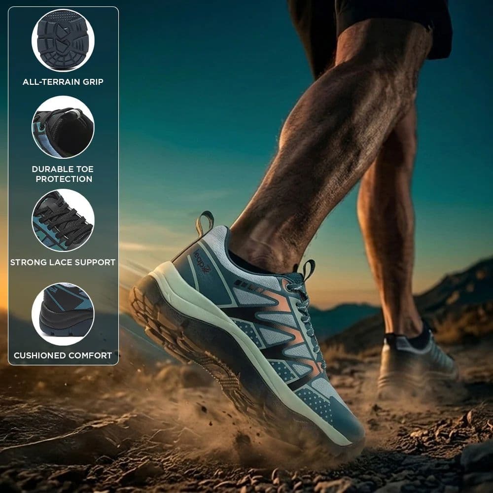 Leap7X ENDUVERS1E Green Sports Lacing Running Shoes for Men by Liberty — photo 3