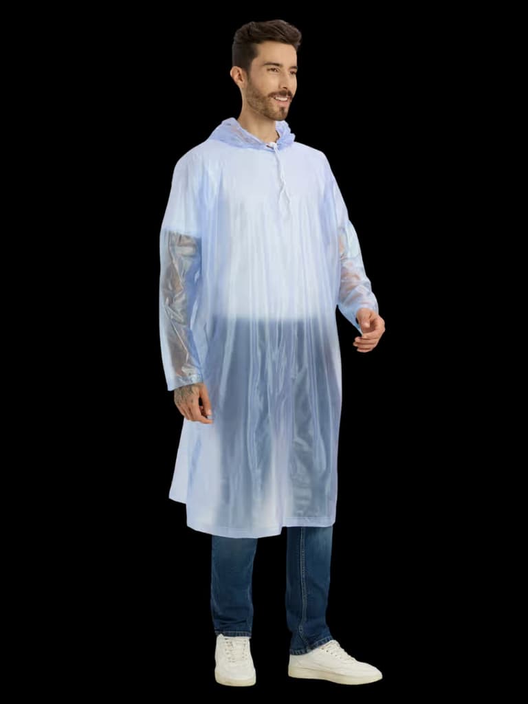 Zeel Unisex Hooded Waterproof PVC Poncho — photo 3