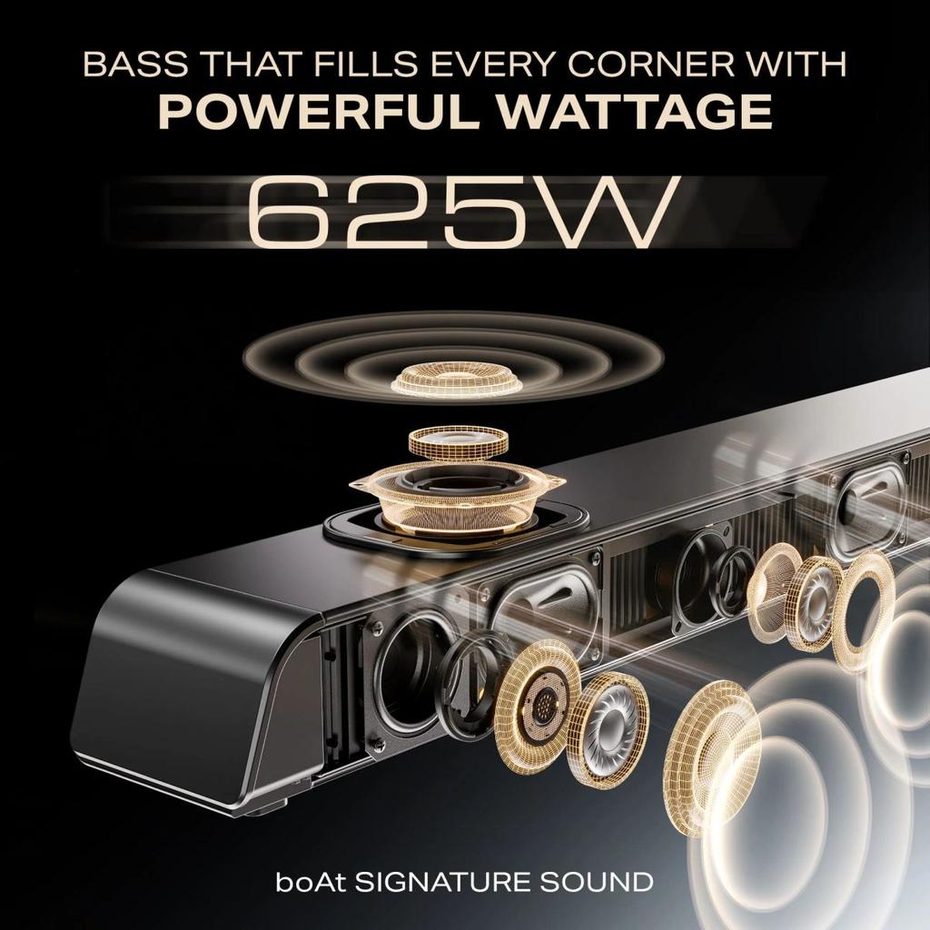 boAt Aavante Prime 5.2.4 6250DA | 625W 5.2.4 Channel Soundbar with Dolby Atmos, Dual Subwoofers & Wireless Rear Satellites — photo 6