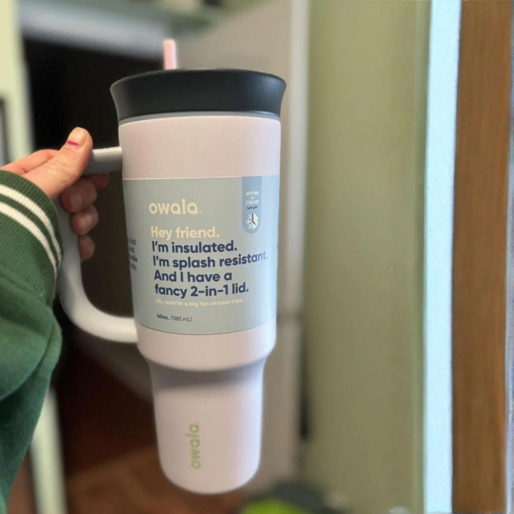 SoftGrip Handle Travel Tumbler With Straw — photo 5