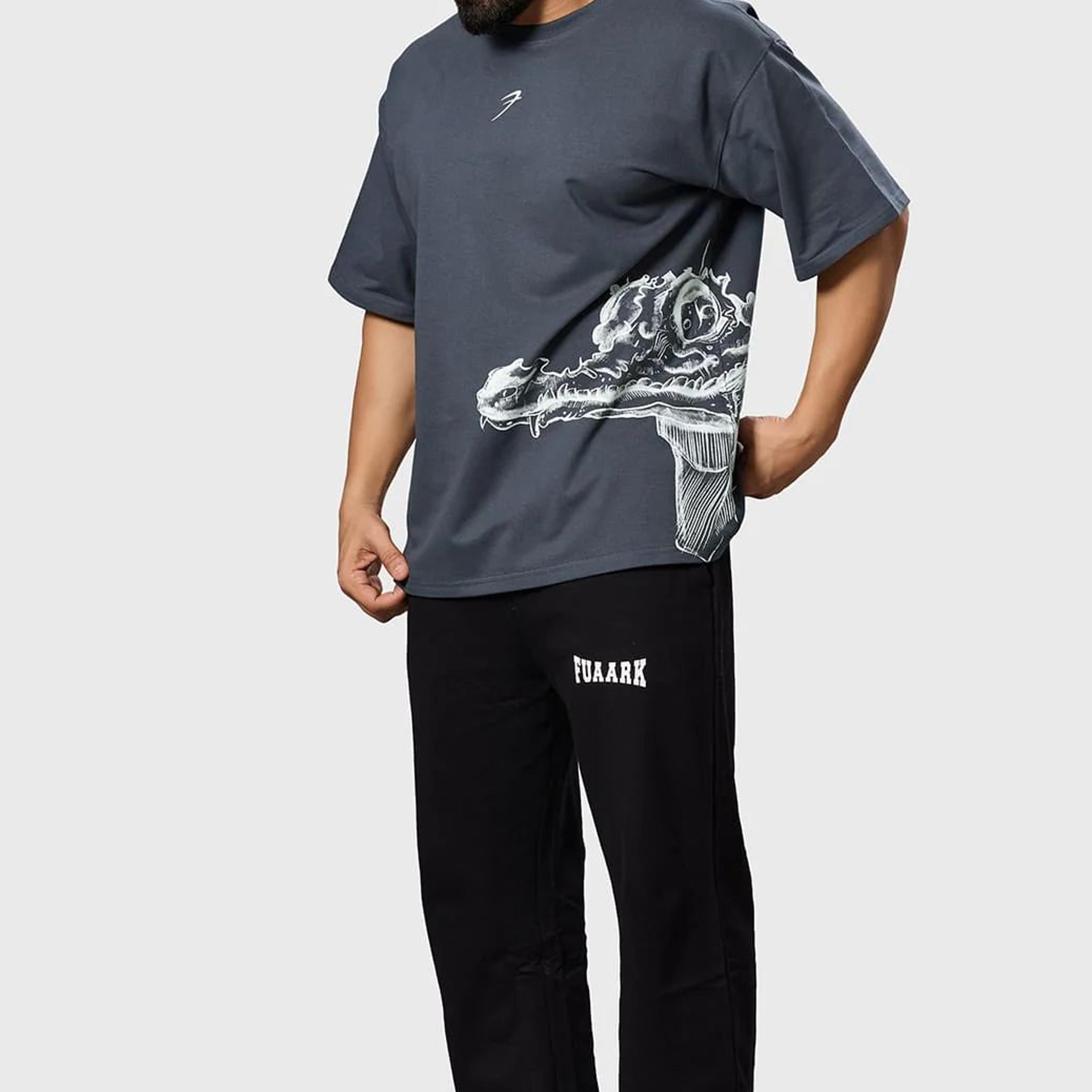 Bite Back Oversized T-shirt Dark Grey