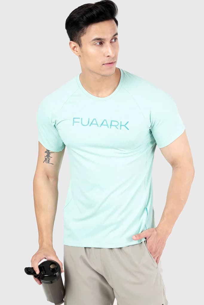 Aura Textured T-shirt Sea Green — S