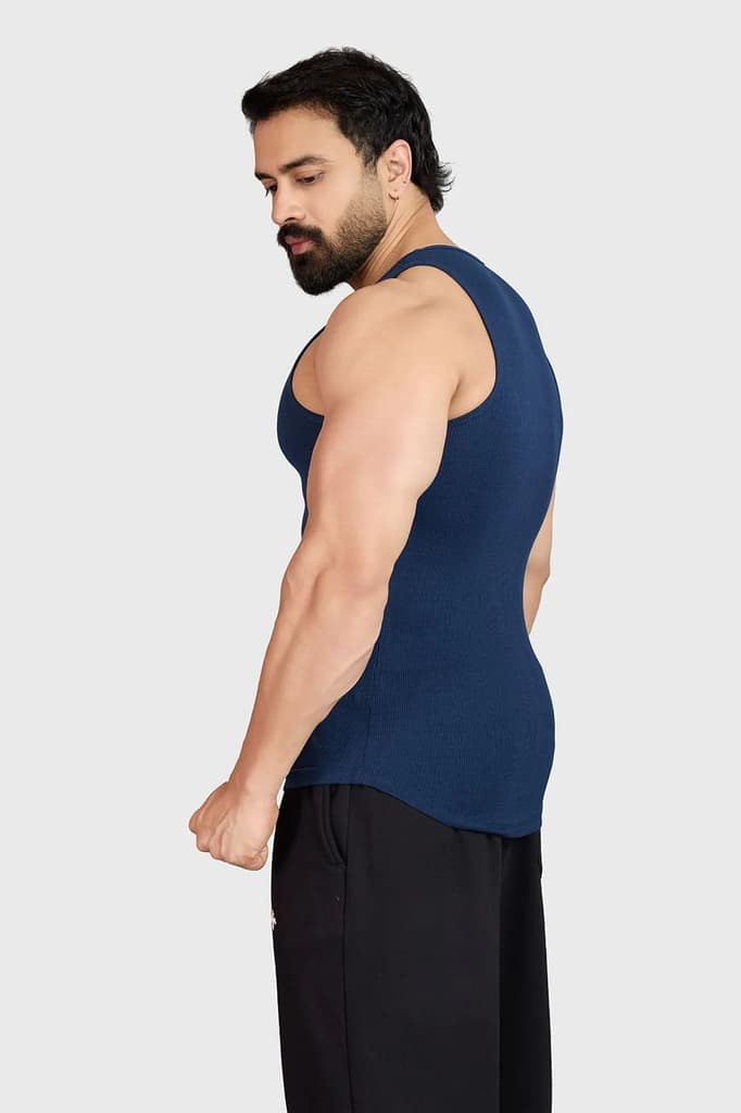 Ribbed Tank Navy — photo 4