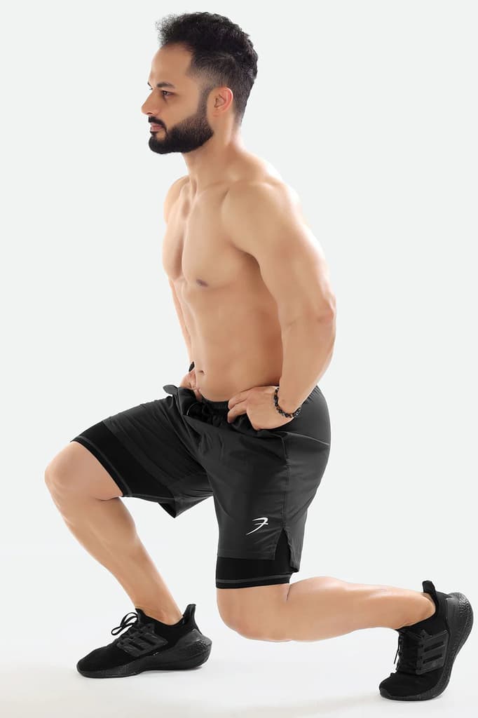2 in 1 Compression Shorts Dark Grey — photo 3