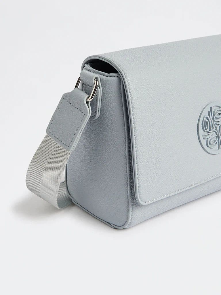 Westside Blue Embossed Sling Bag — photo 3