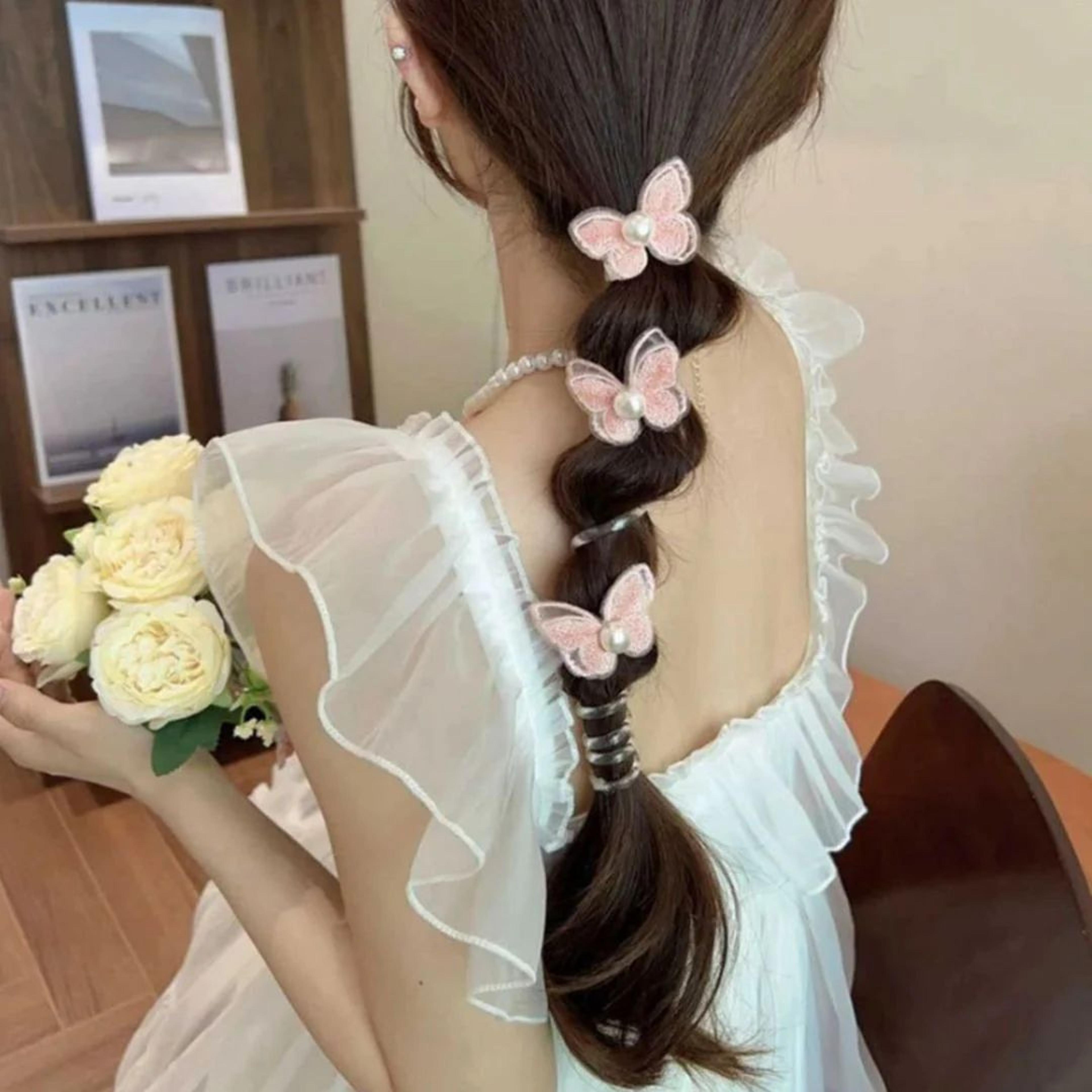 Whimsy Wing Spiral Tie | Telephone Wire Clip with Butterfly