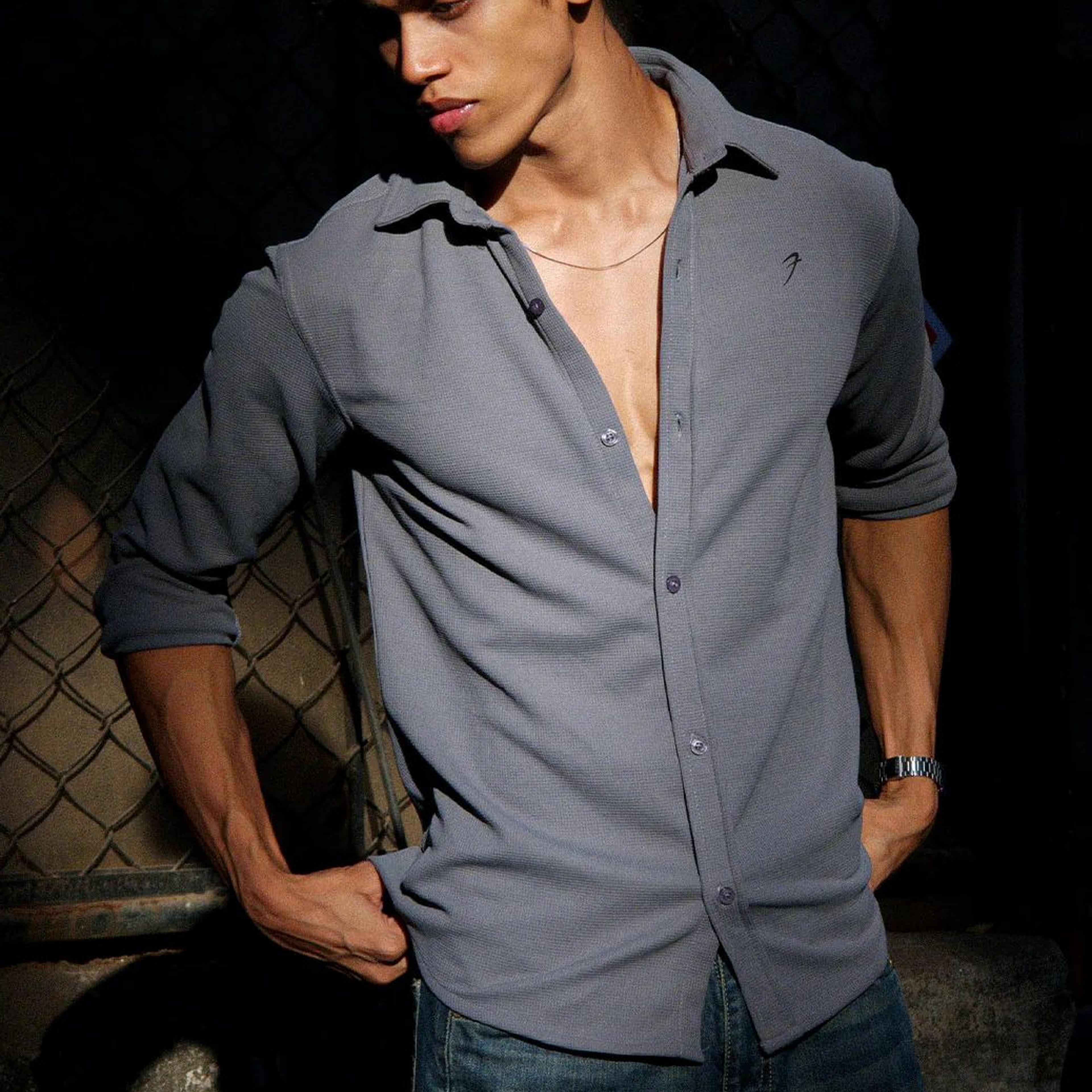Foundation Fullsleeves Shirt Light Grey