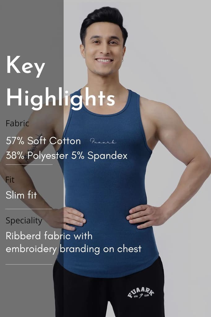 Ribbed Tank Teal — photo 8