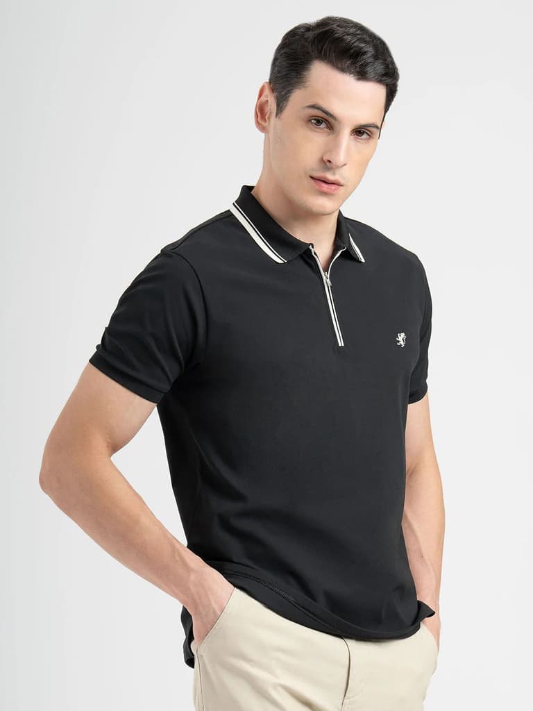 Menâ€™s Black Sports Polo T-Shirt — photo 6