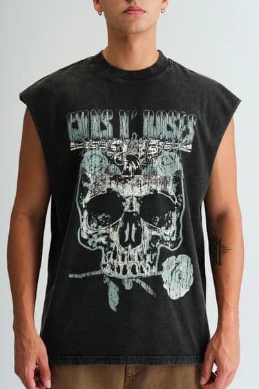 Faded Guns N Roses Oversized Tank — photo 10