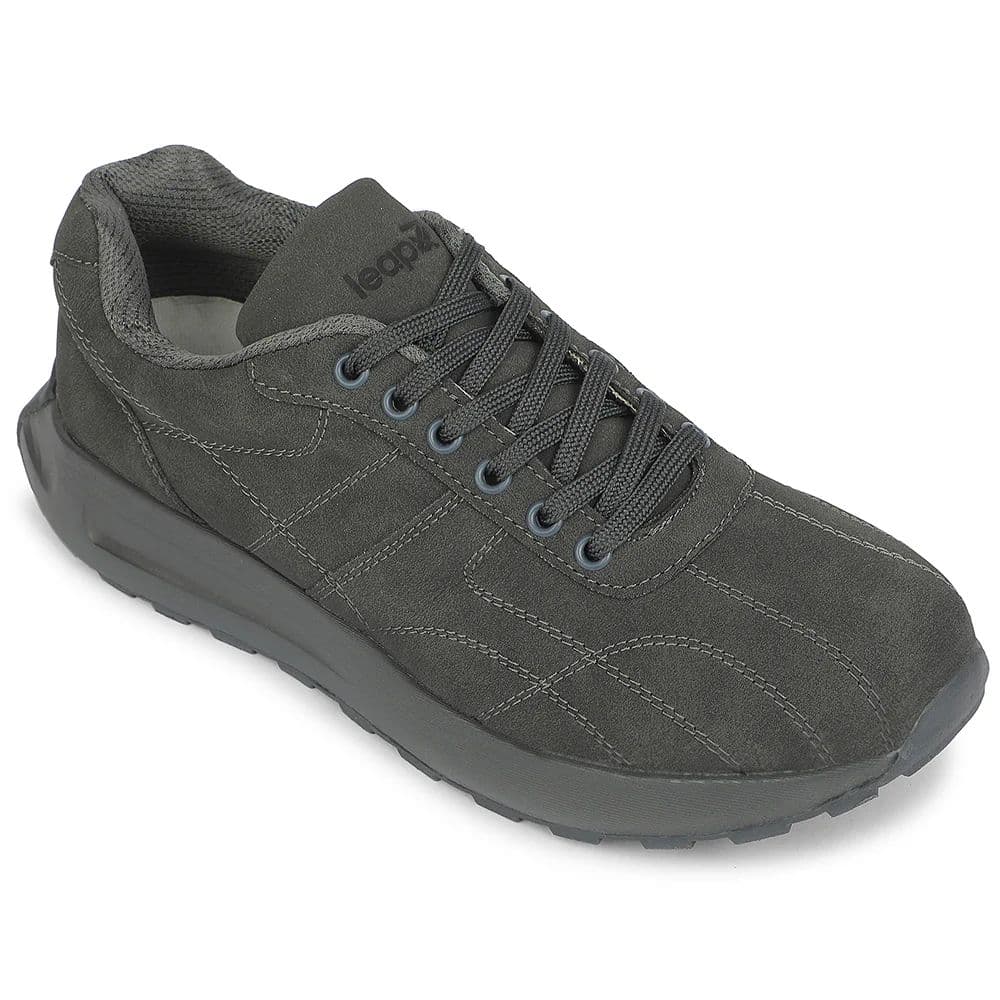 LEAP7X Grey Sports Lacing Running Shoes for Men GOLA-25D by Liberty — 6/40 / Grey