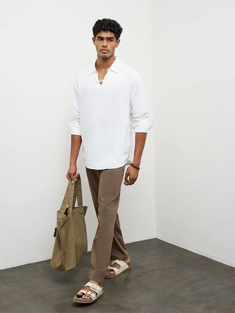 ETA White Relaxed-Fit Cotton-Blend Shirt — photo 2