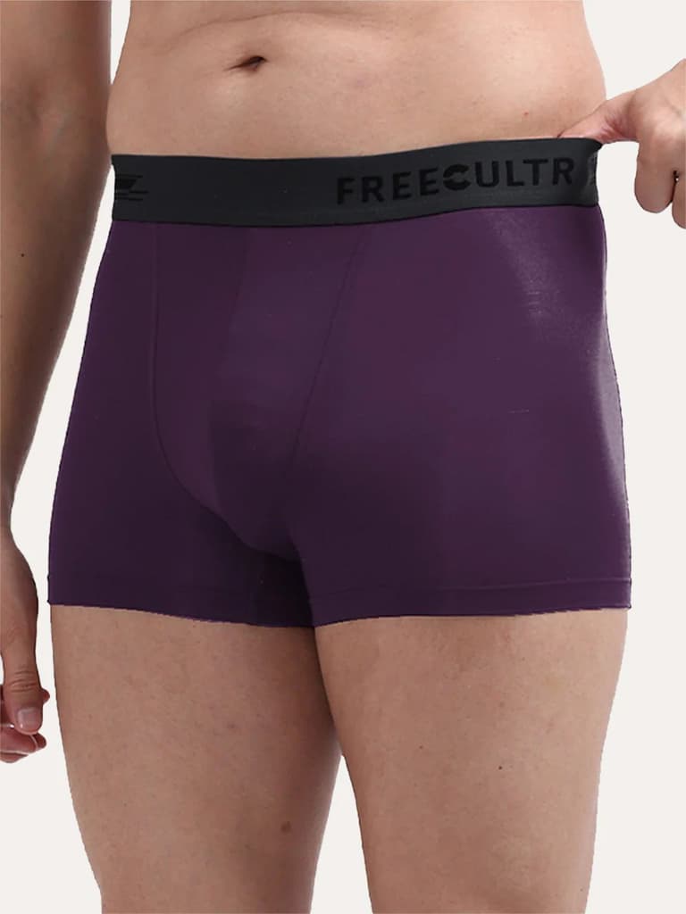 Men's Anti-Bacterial Micro Modal Trunk (Pack of 1) — Trippy Violet / S
