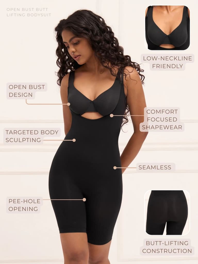 Open Bust Butt Lifting Bodysuit — photo 9