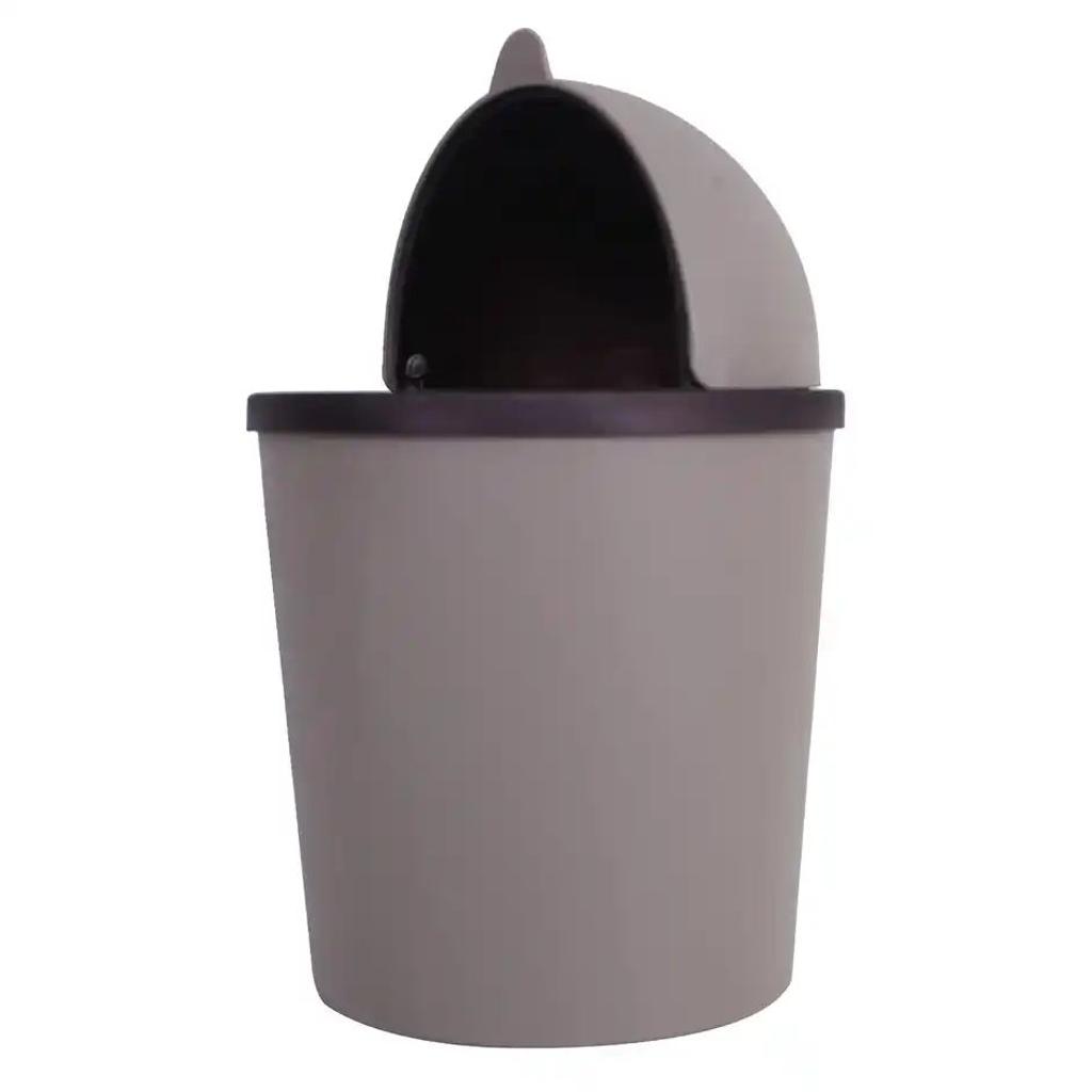 Kuber Industries Small Table Top Dustbin | Plastic Swing Lid | Desktop Trash Can | Coffee