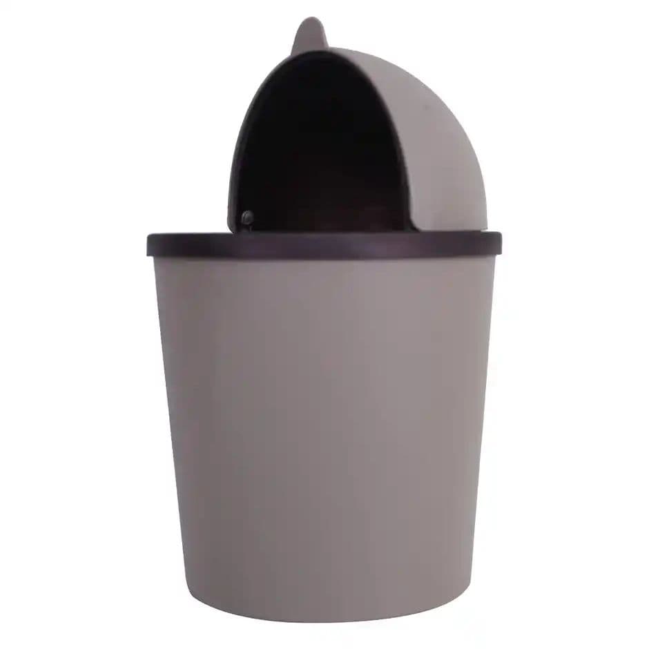 Kuber Industries Small Table Top Dustbin | Plastic Swing Lid | Desktop Trash Can | Coffee