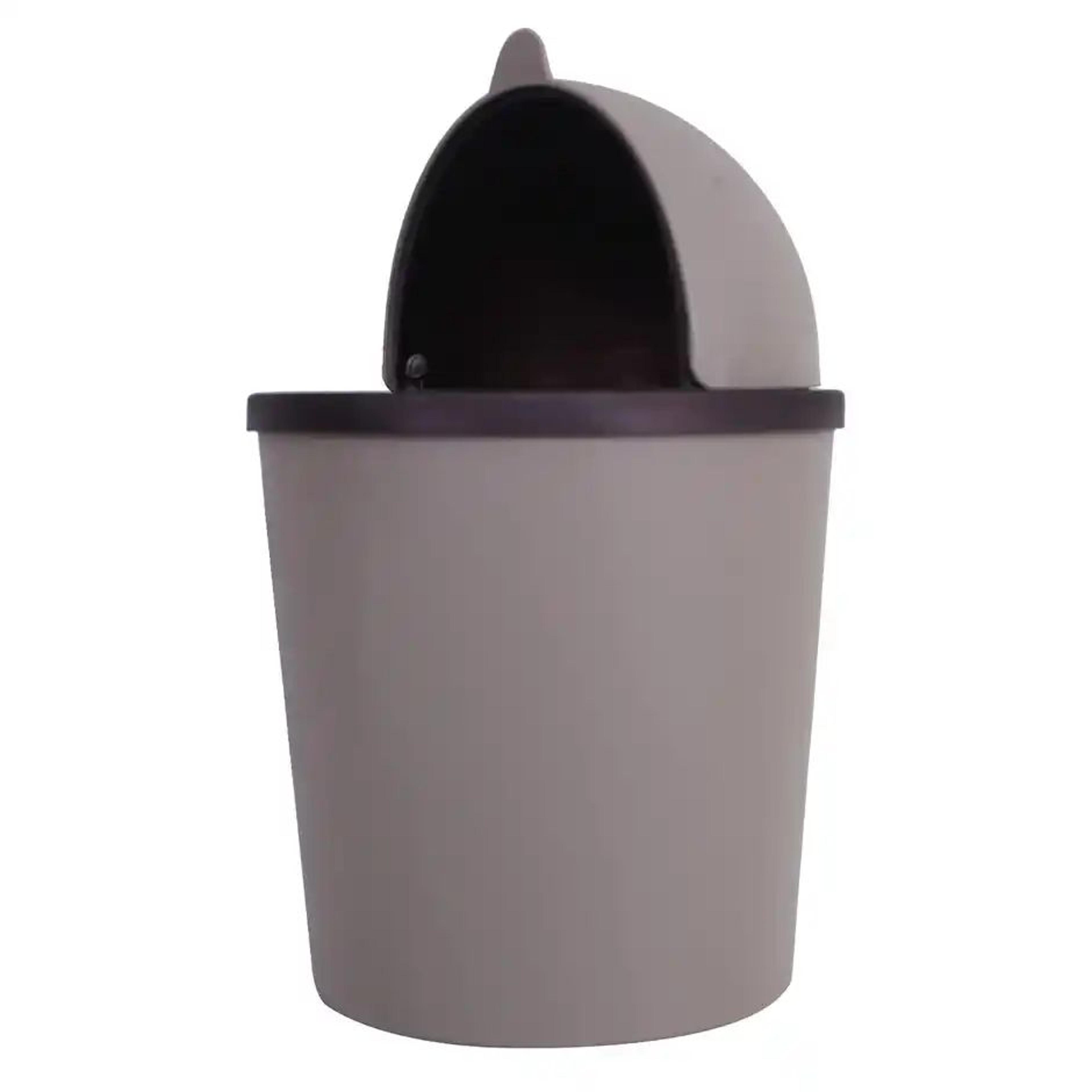 Kuber Industries Small Table Top Dustbin | Plastic Swing Lid | Desktop Trash Can | Coffee