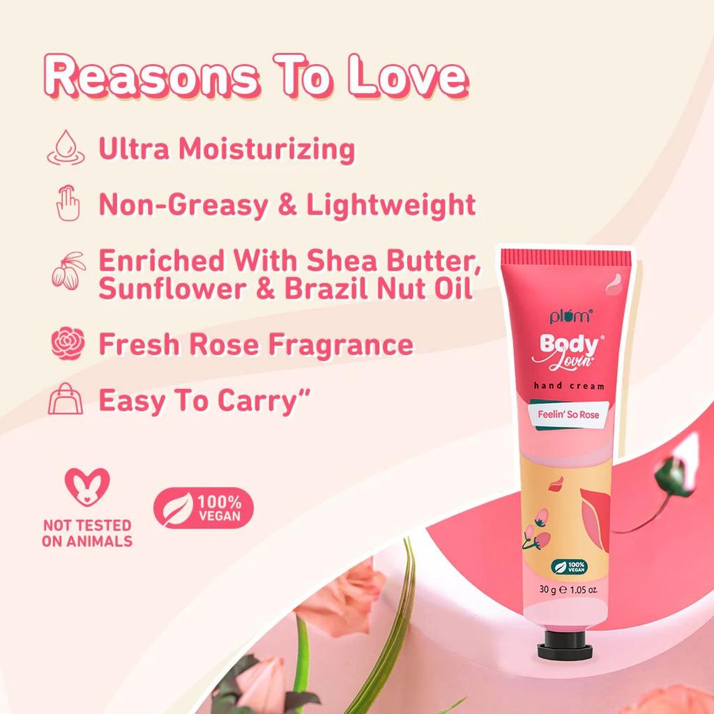Feelin' So Rose Hand Cream by Plum Body Lovin' | 30 g