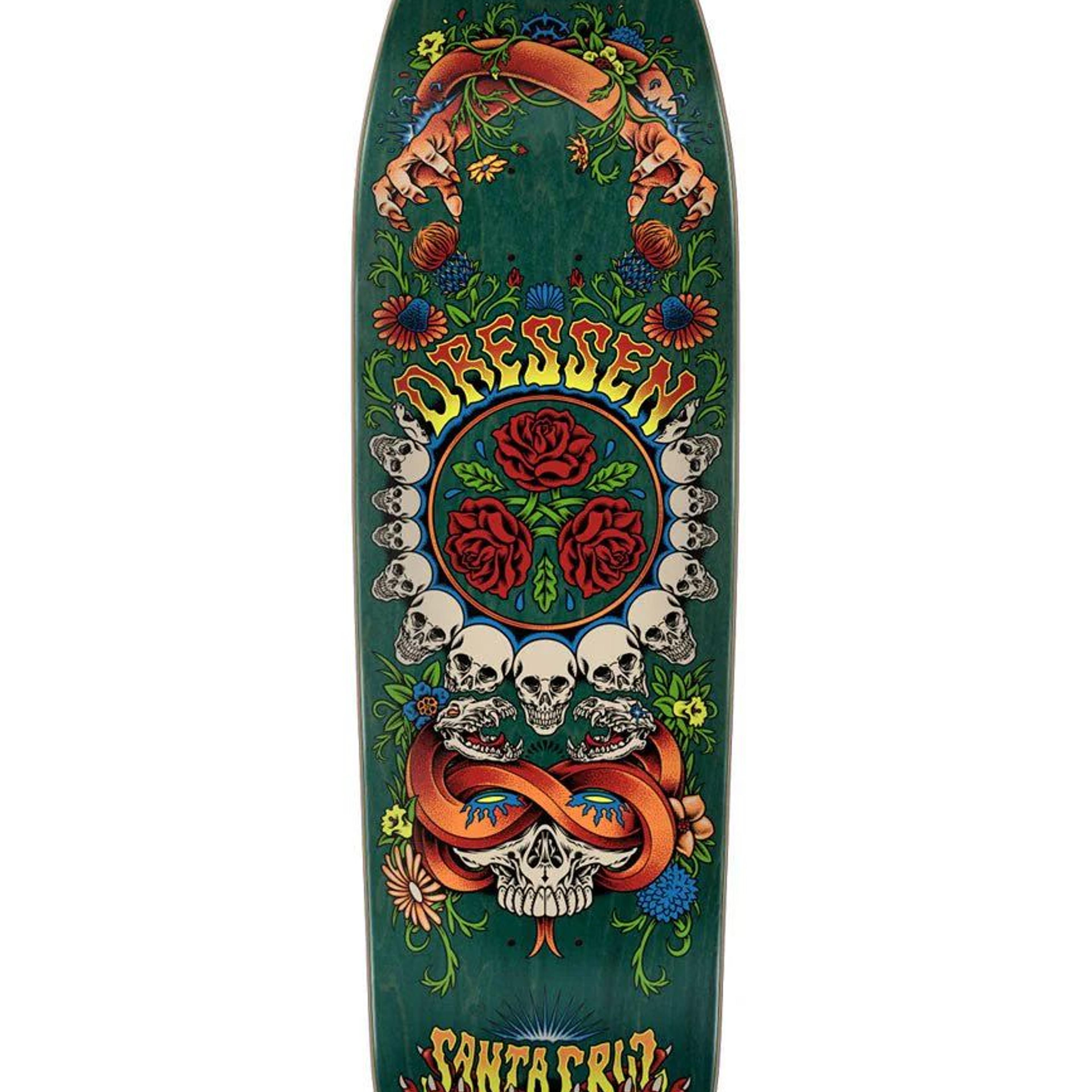 Dressen Rose Crew Three Shaped 9.31in x 32.36in Santa Cruz Decks