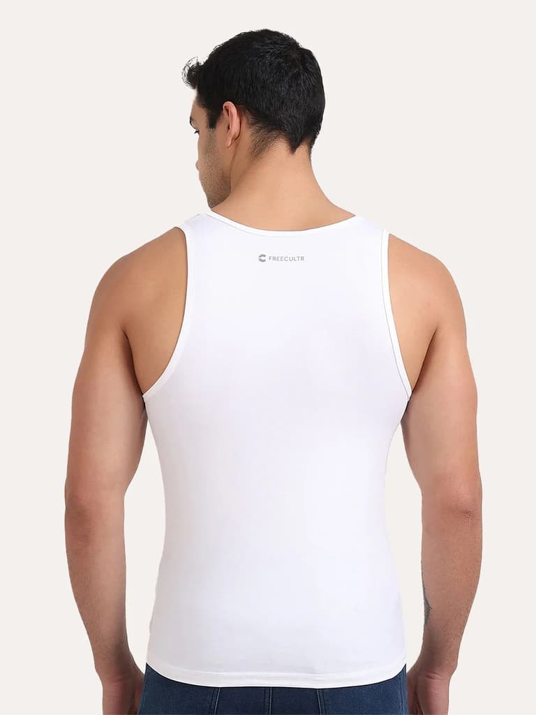 Regular Fit Organic Cotton Comfort Vest for Men-Pack of 3 — photo 7