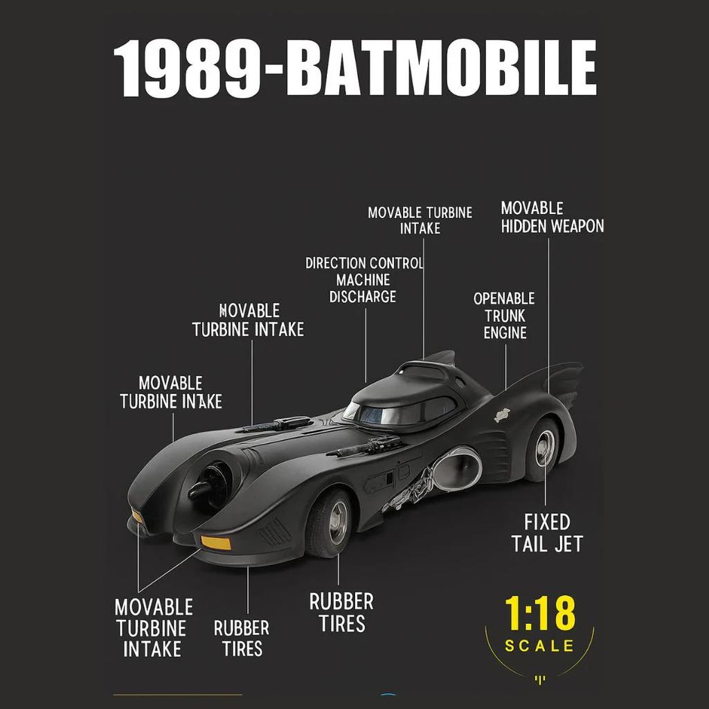 Batman Batmobile Official Licensed Diecast Car Model – Metal Collectible (Scale Model) — photo 2