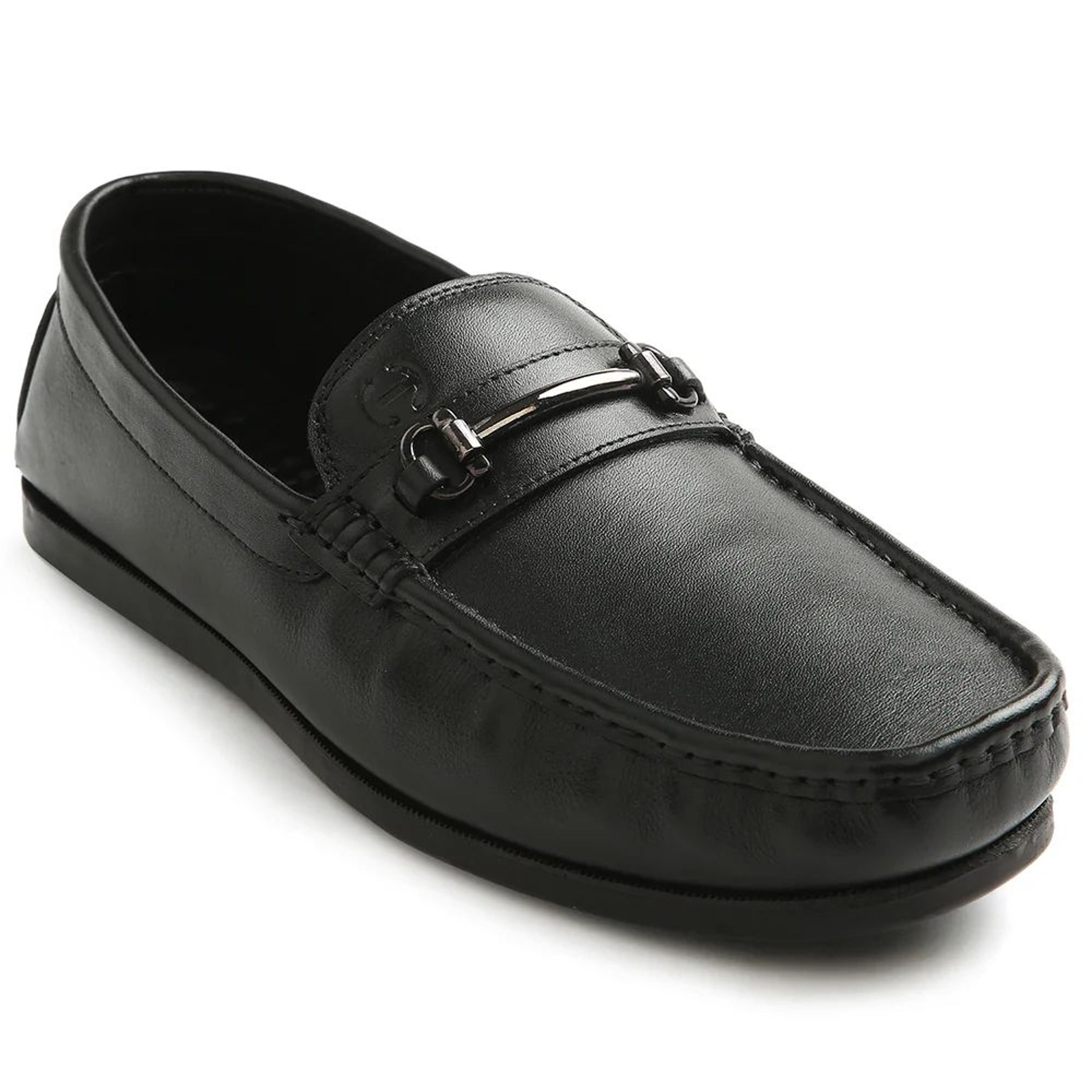 Healers Black Casual Loafers For Men S201-01 By Liberty