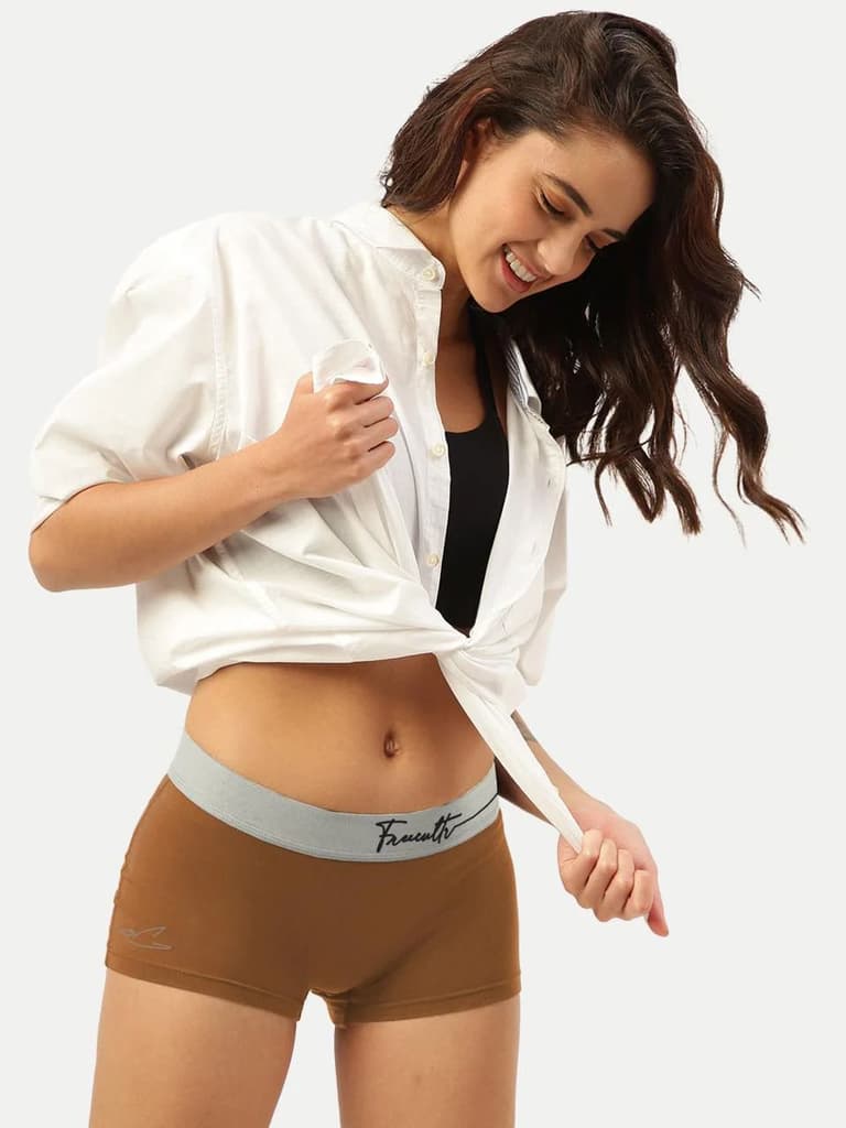 Women's Micro Modal Boy Shorts with Cult Waistband (Pack of 1) — photo 6