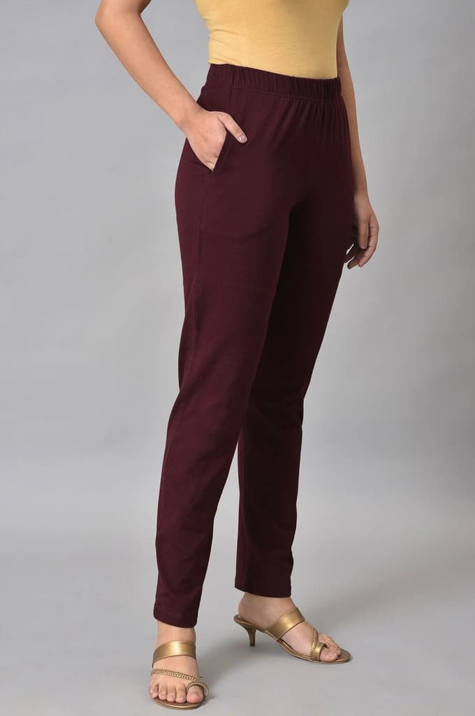 Red Cotton Jersey Pants — photo 4