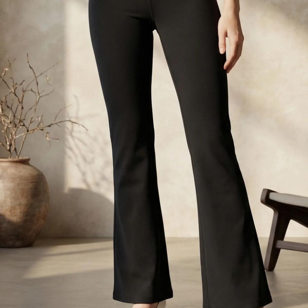 Black Slim Fit Bootcut Boss Pants