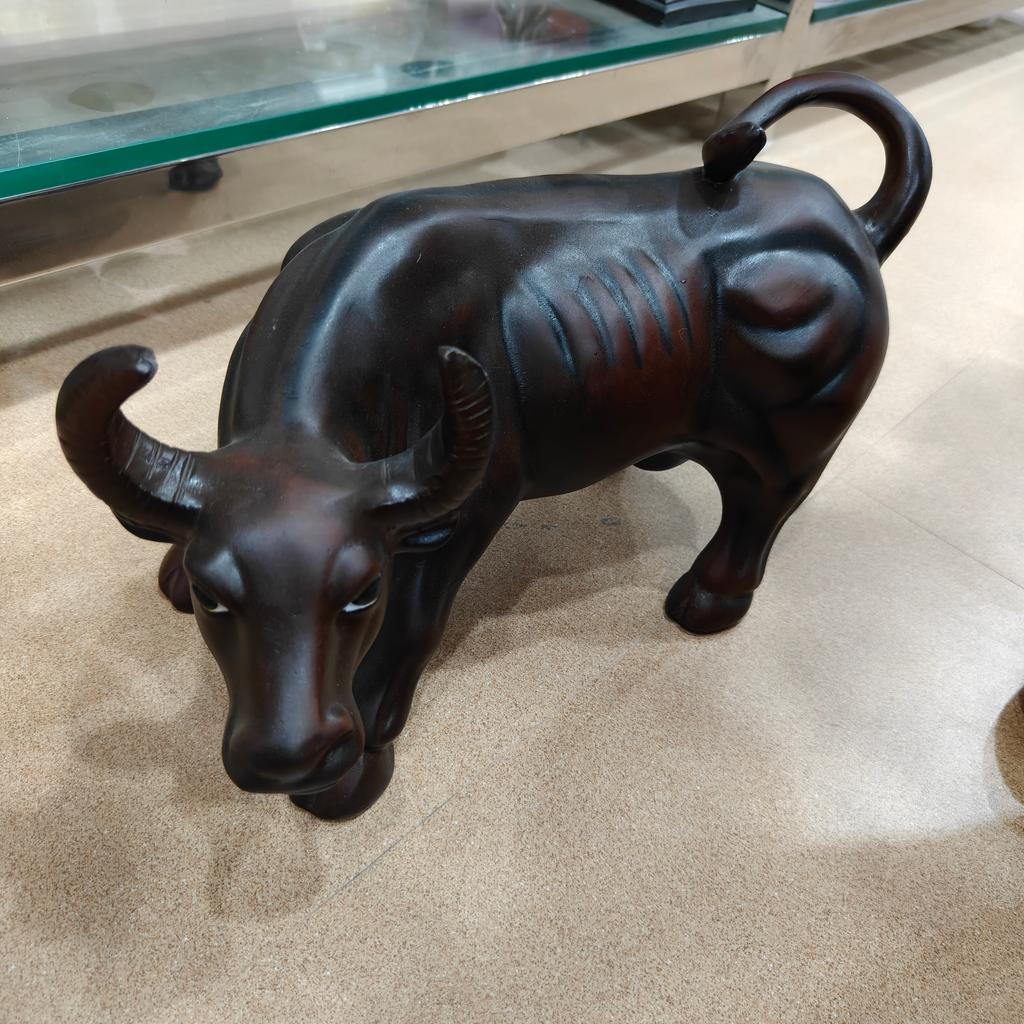 Bronze Bull Statue | Decorative | Metal | Brown