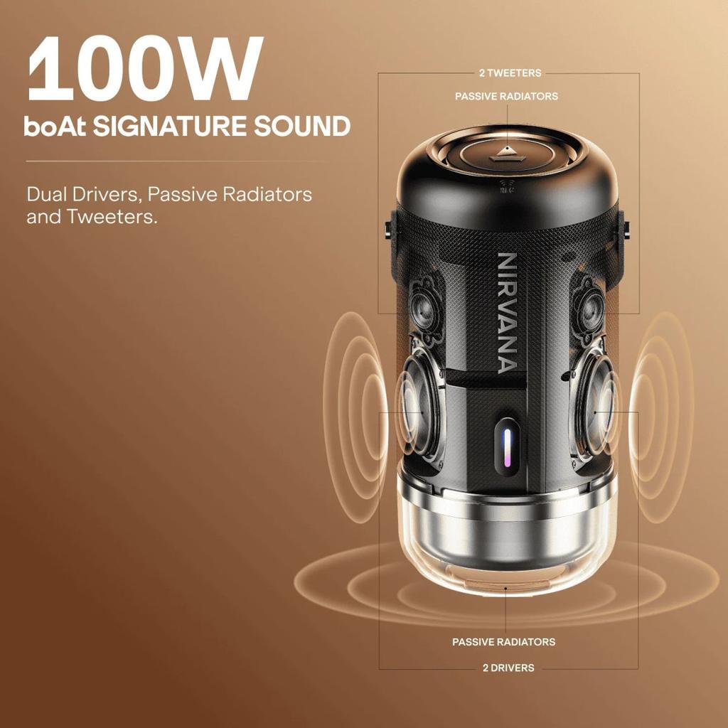 boAt Nirvana Luxe | Bluetooth Speaker with 100W Sound, 360° Spatial Audio & RGB LEDs — photo 3