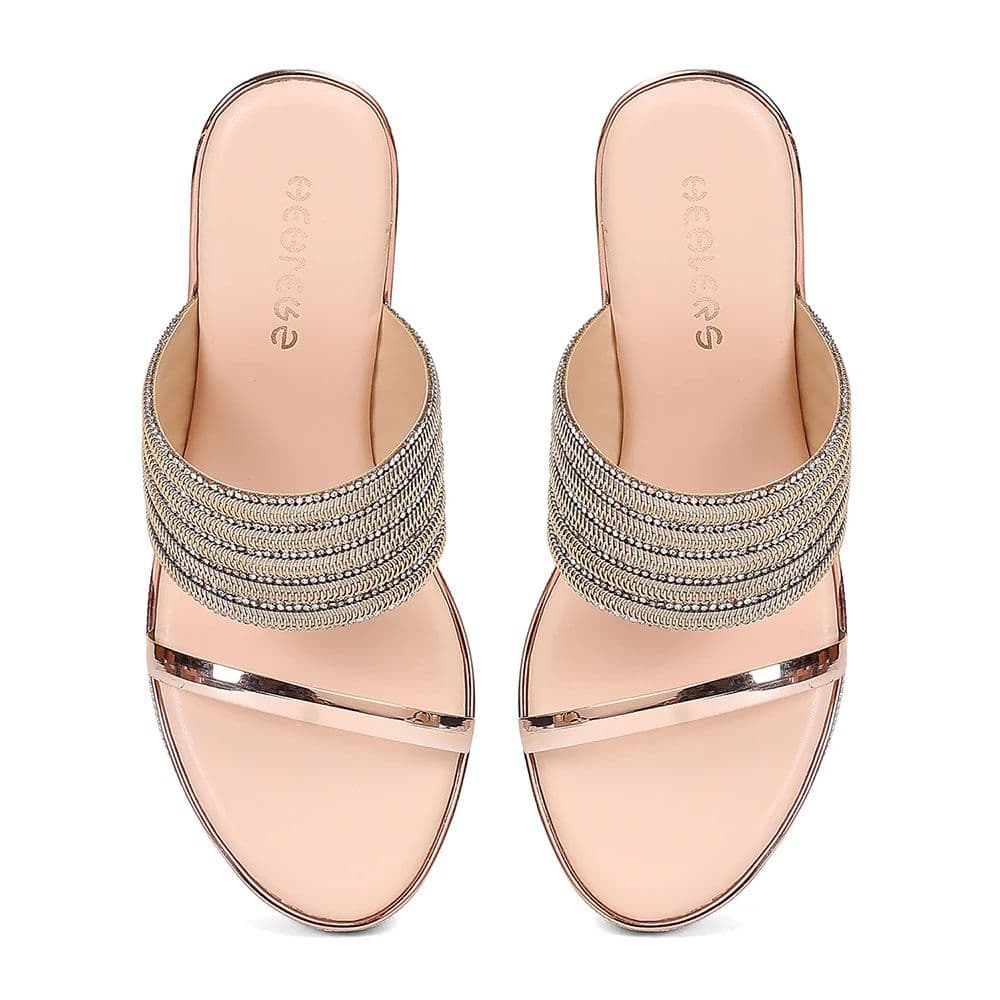 Healers STY-113 Women's Peach Casual Wedge Heeled Sandals - PARTY EDIT Special — photo 6