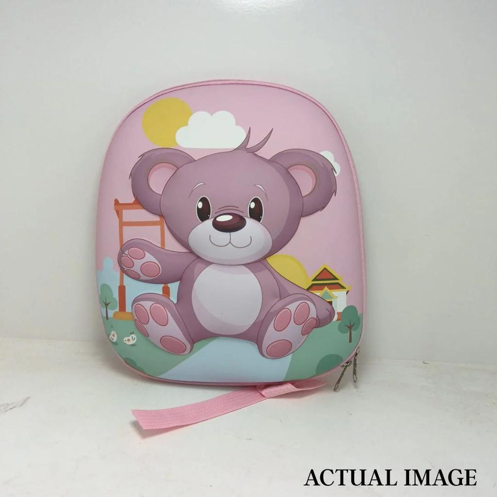Snuggle Teddy Kids Backpack – Adorable Pink Preschool Bag — photo 4