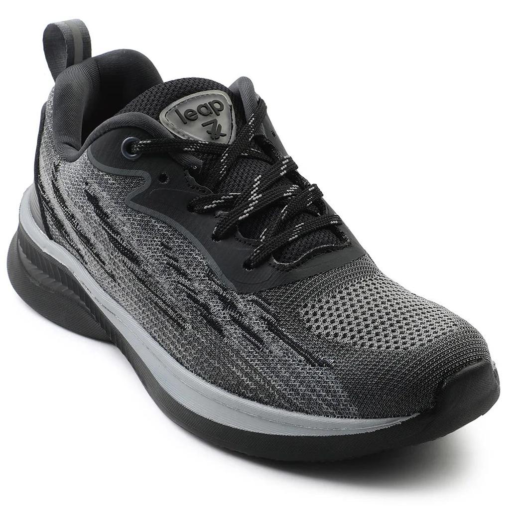 Leap7x Black Sports Lacing Running Shoes For Women MANTIS By Liberty