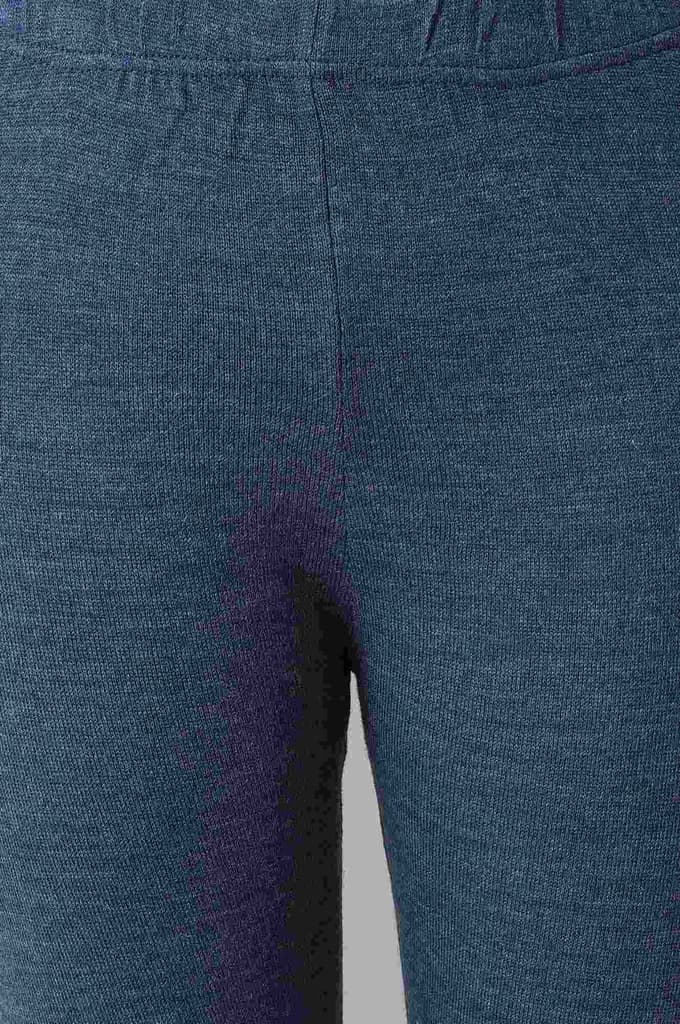 Blue Solid Skinny Fit Tights With Elasticated Waist — photo 6