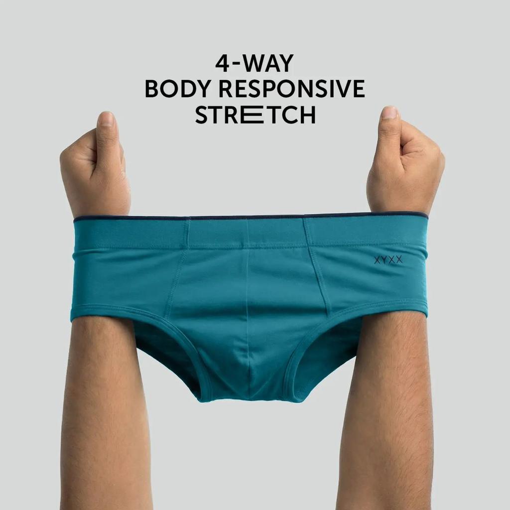 Super Combed Cotton-Modal Briefs - Ocean Blue — photo 2