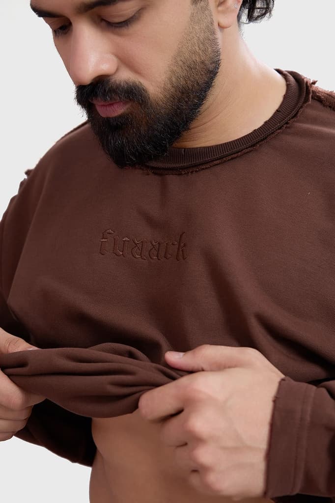 Shell Raw Sweatshirt Brown — photo 5