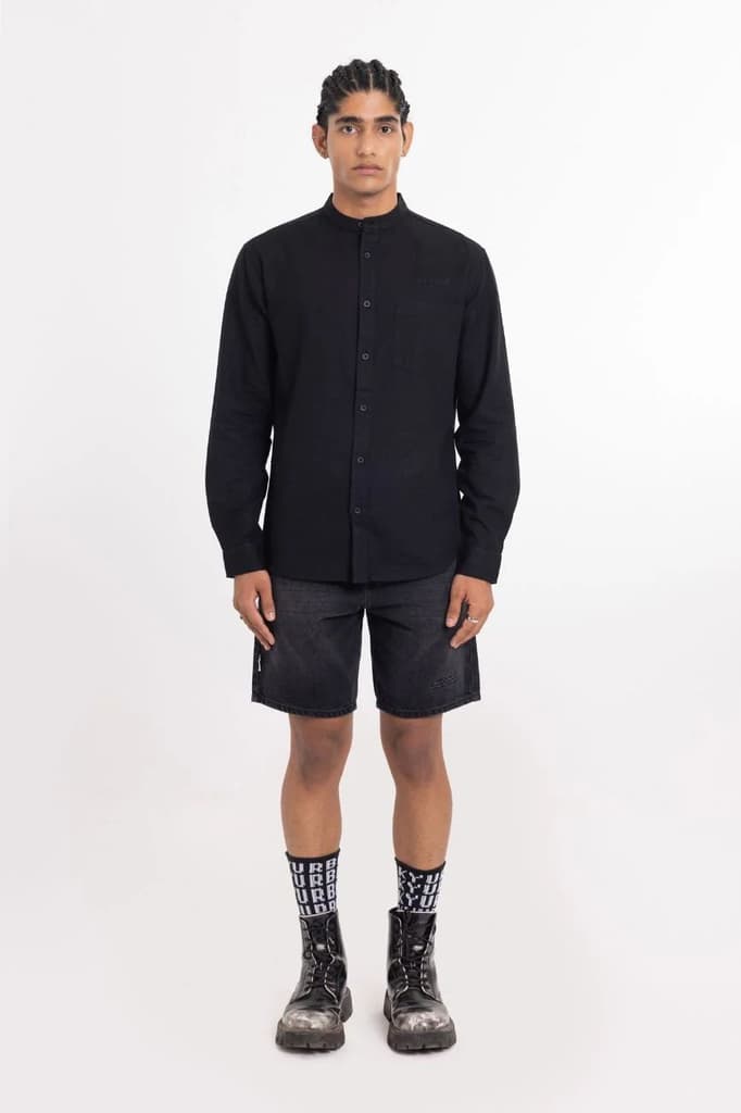 Linen Shirt // Black — photo 5