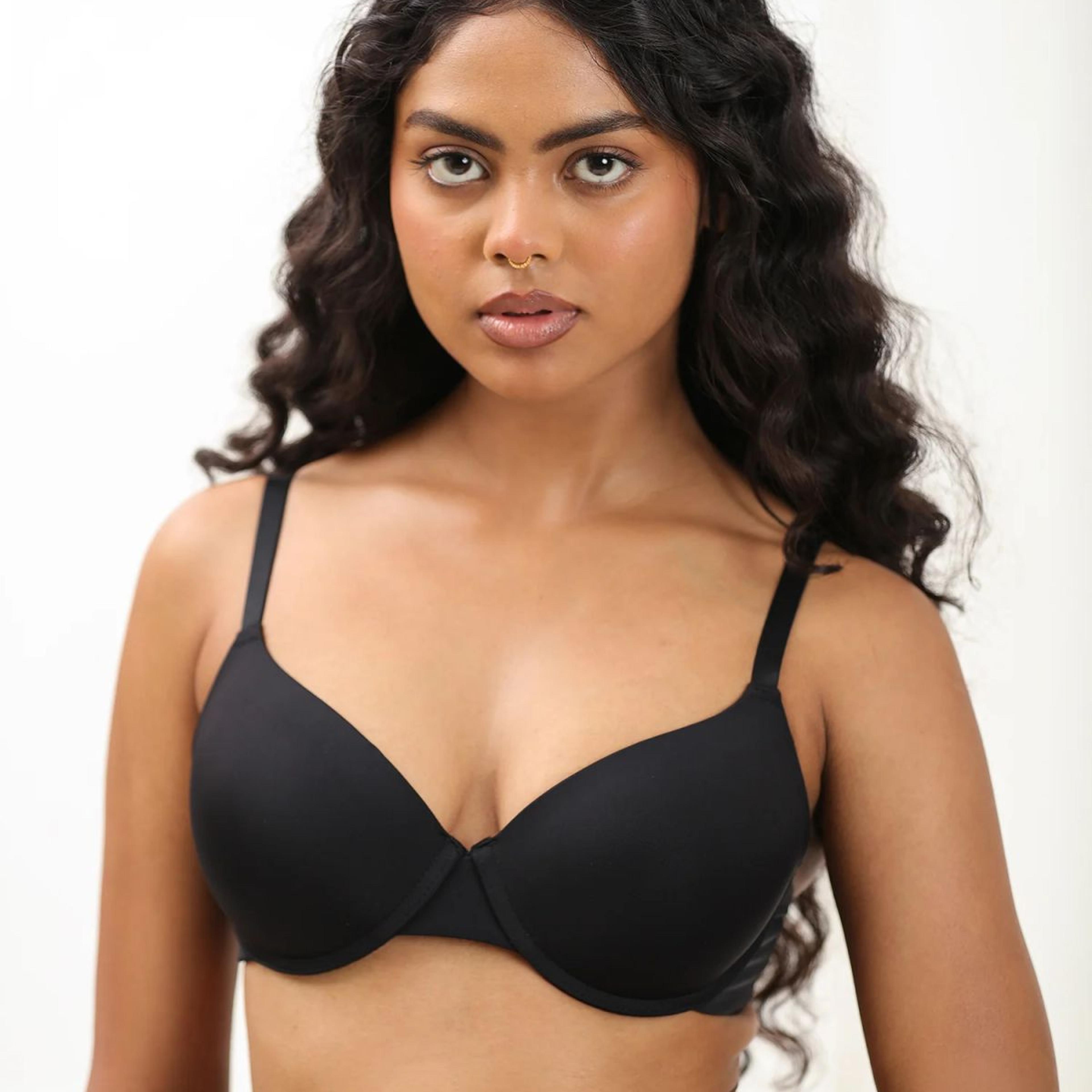 Everyday T-shirt Bra - Underwired Lightly Padded Seamless Bra with Moulded Cups