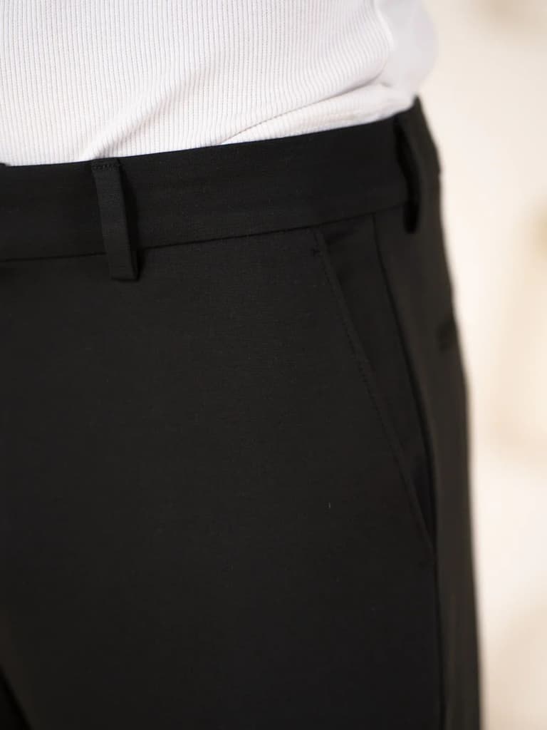 Malai Black Soft-touch Slim Fit Power Stretch Pants — photo 10