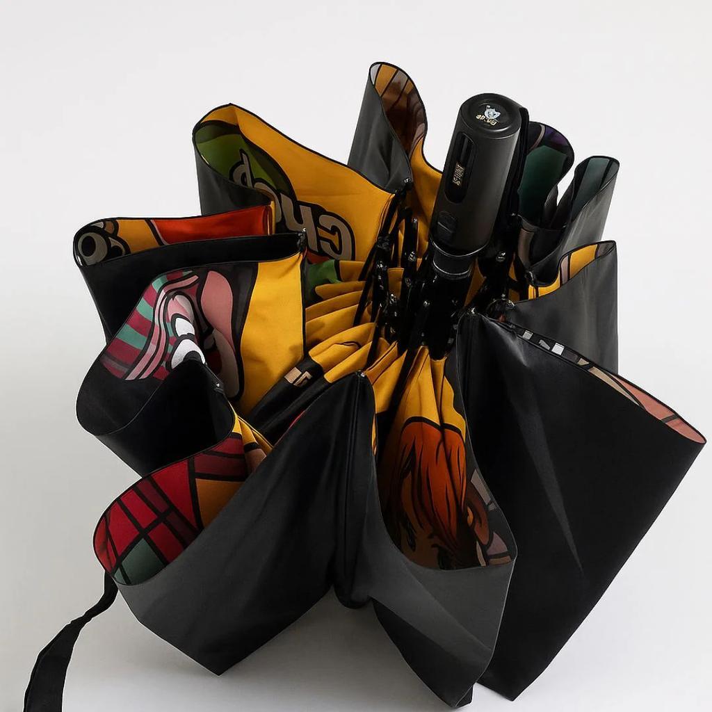 Anime Print Folding Umbrella – Compact, Stylish n Weather-Resistant — photo 8